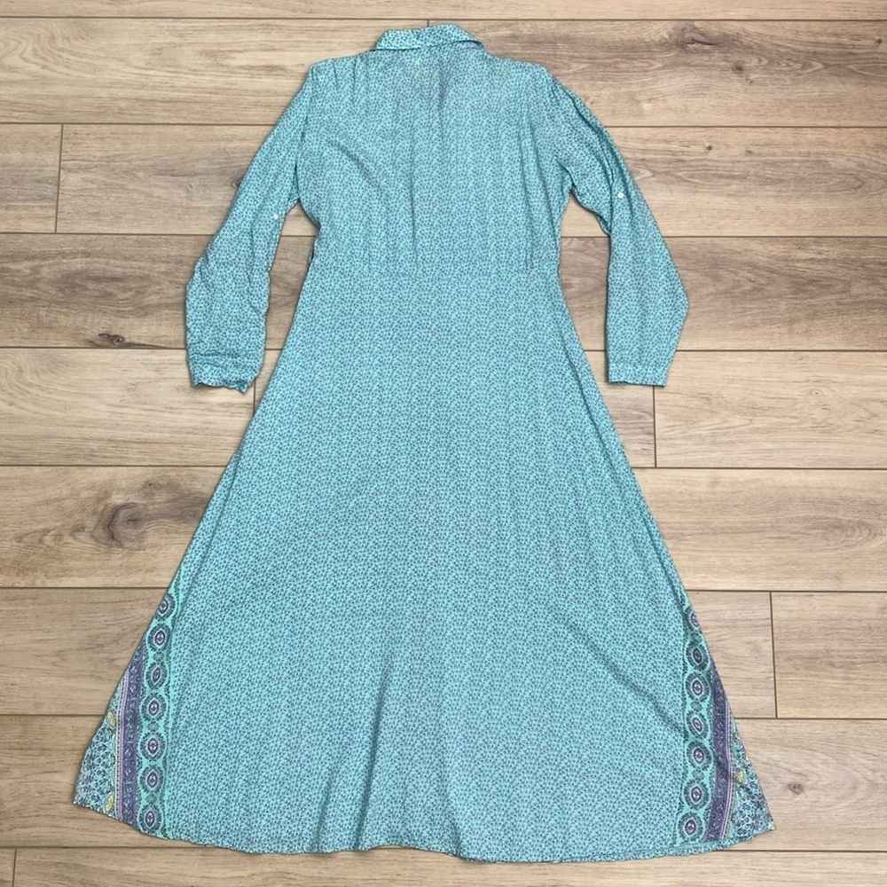 Sea Lustre Boho‎ Shirt Maxi Dress Coastal Cowgirl Coverup full Button - Picture 7 of 15